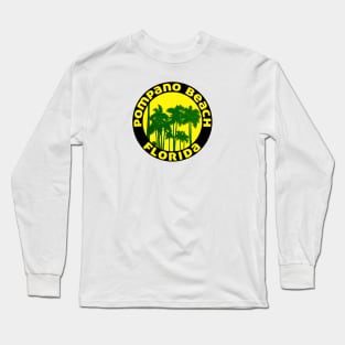 Pompano Beach Florida Keys Beach Ocean Travel Long Sleeve T-Shirt